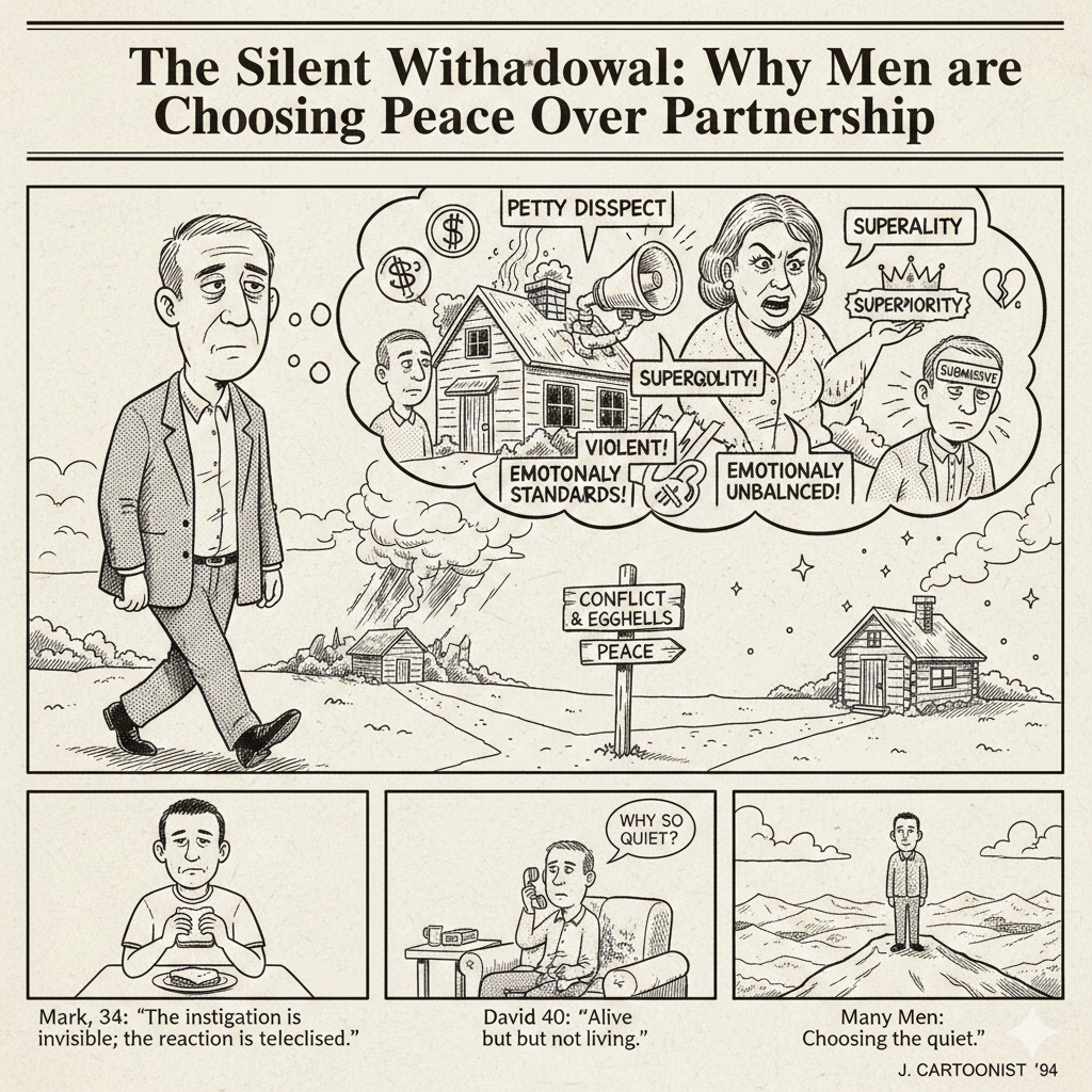 The Silent Withdrawal: Why Men are Choosing Peace Over Partnership